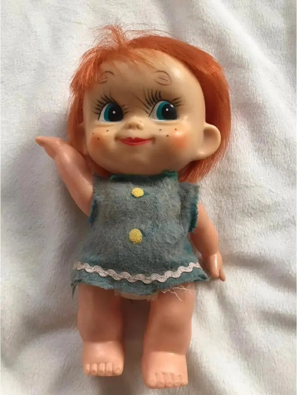 Vintage Forsum? Big eye Doll, Made in Japan, Ginger Hair, Red head baby